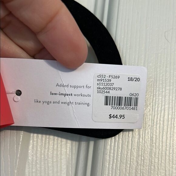 LIVI 18 20 NWT No-Wire Sports Bra Abstract Blue Black Comfot Yoga Low Impact - Picture 6 of 14